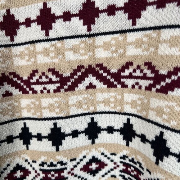 NWT LUCKY BRAND Aztec‎ Jacquard Open Front Long Sleeve Knit Cardigan Size S - Picture 13 of 15
